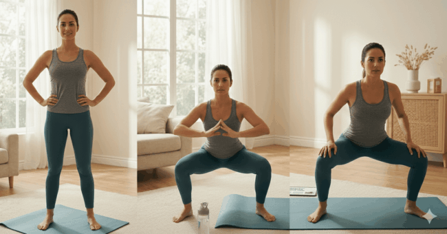 Ejercicio Kegel en diferentes posiciones