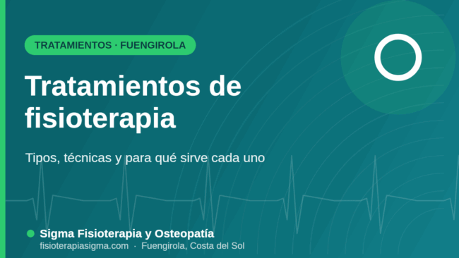 Tratamientos de fisioterapia en Fuengirola — Sigma